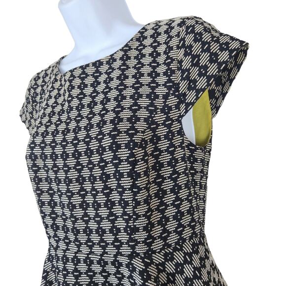 Anthropologie Maeve Dress Womens Size 0 Black & White Fit And Flare - Picture 3 of 14